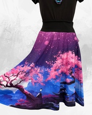 Dámská midi půlkolová úpletová sukně, magnolie, vel S,M